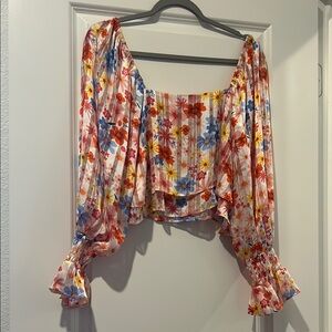 Floral Multicolor Women's Cropped Top